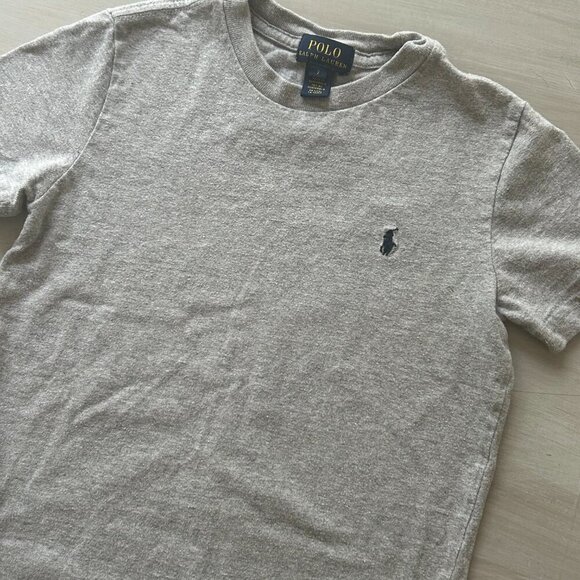 Ralph Lauren Polo T Shirt Youth Boy Size 7 Size Small Gray Short Sleeve - Picture 5 of 8